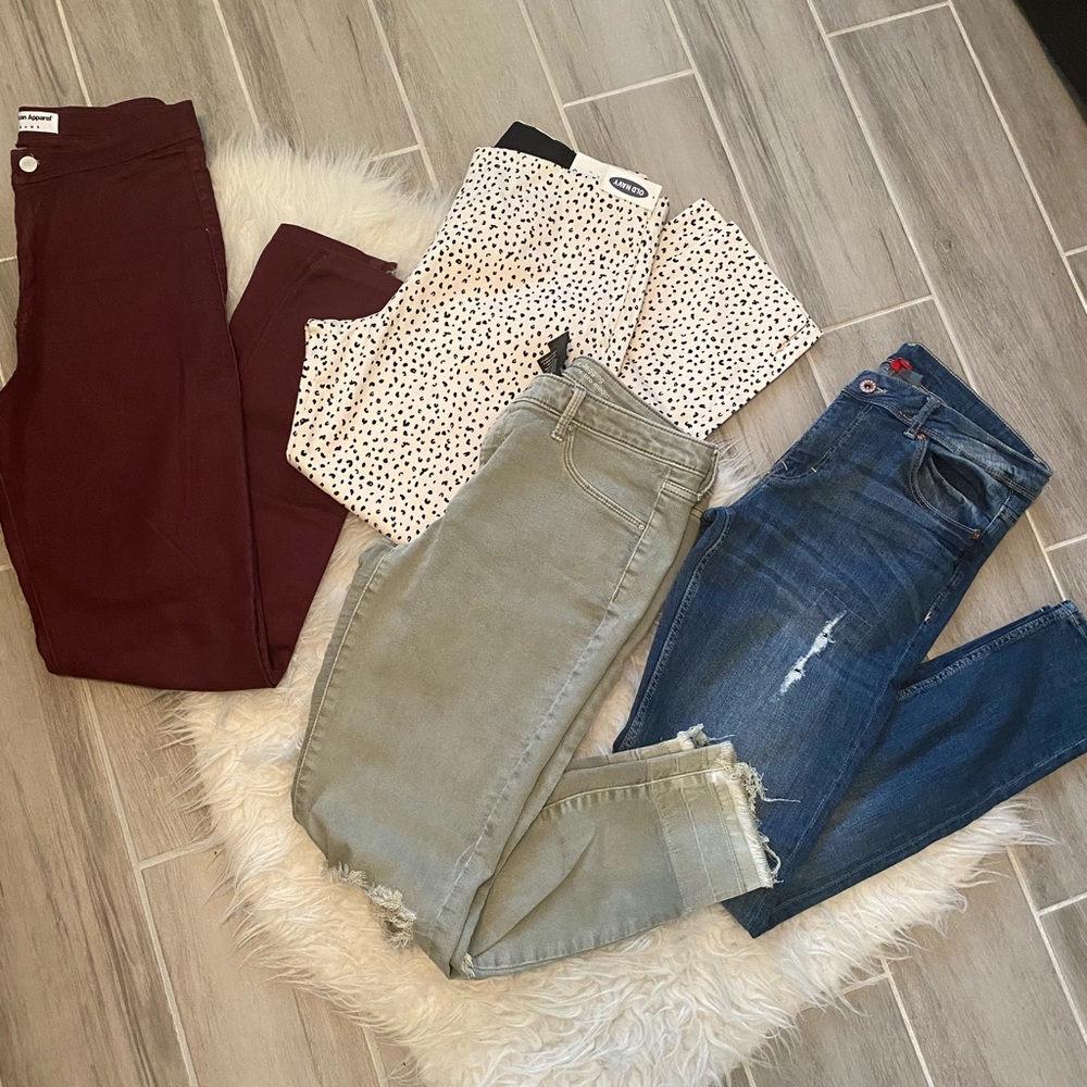 Lot of 4 Pants + Jeans - Size 8